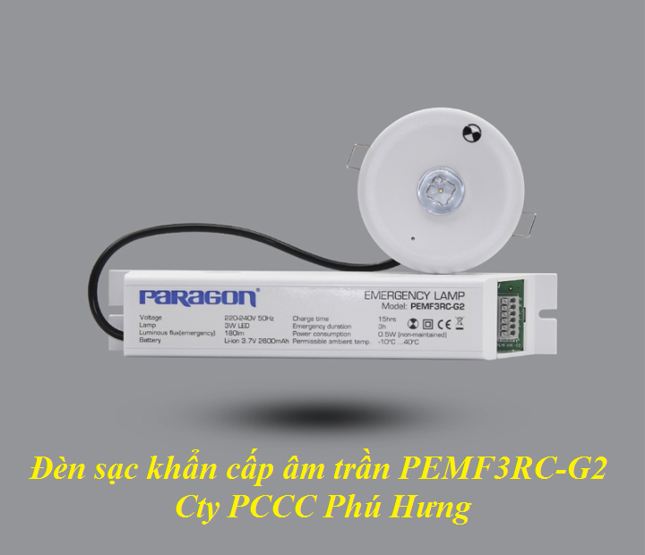 Đèn chiếu sáng khẩn cấp paragon âm trần PEMF3RC-G2