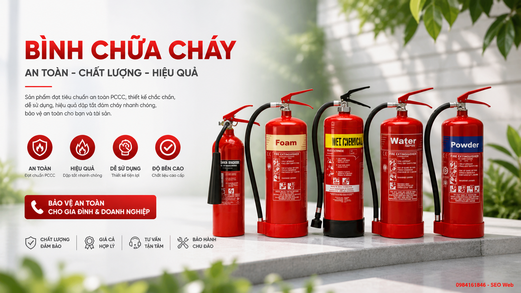 Bình chữa cháy là thiết bị giúp kiểm soát nhanh các đám cháy nguy hiểm. Bình chữa cháy là thiết bị giúp kiểm soát nhanh các đám cháy nguy hiểm.