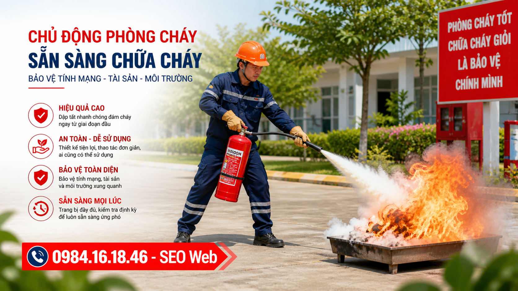 Việc sử dụng đúng thiết bị giúp kiểm soát đám cháy ngay từ giai đoạn ban đầu hiệu quả Việc sử dụng đúng thiết bị giúp kiểm soát đám cháy ngay từ giai đoạn ban đầu hiệu quả