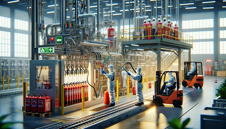 Kiểm tra áp suất và độ kín là bước rất quan trọng trong quy trình nạp sạc bình chữa cháy